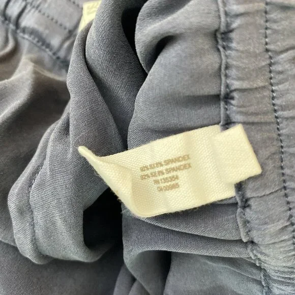 Skin World Wide Silk Pajama Pants Blue 4 XL Elastic Pockets Drawstring jogger - Picture 10 of 10